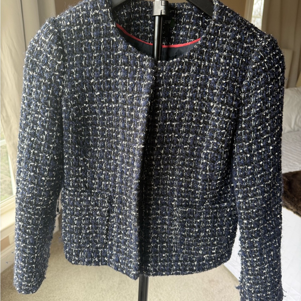 J. Crew Navy Tweed Women's Blazer